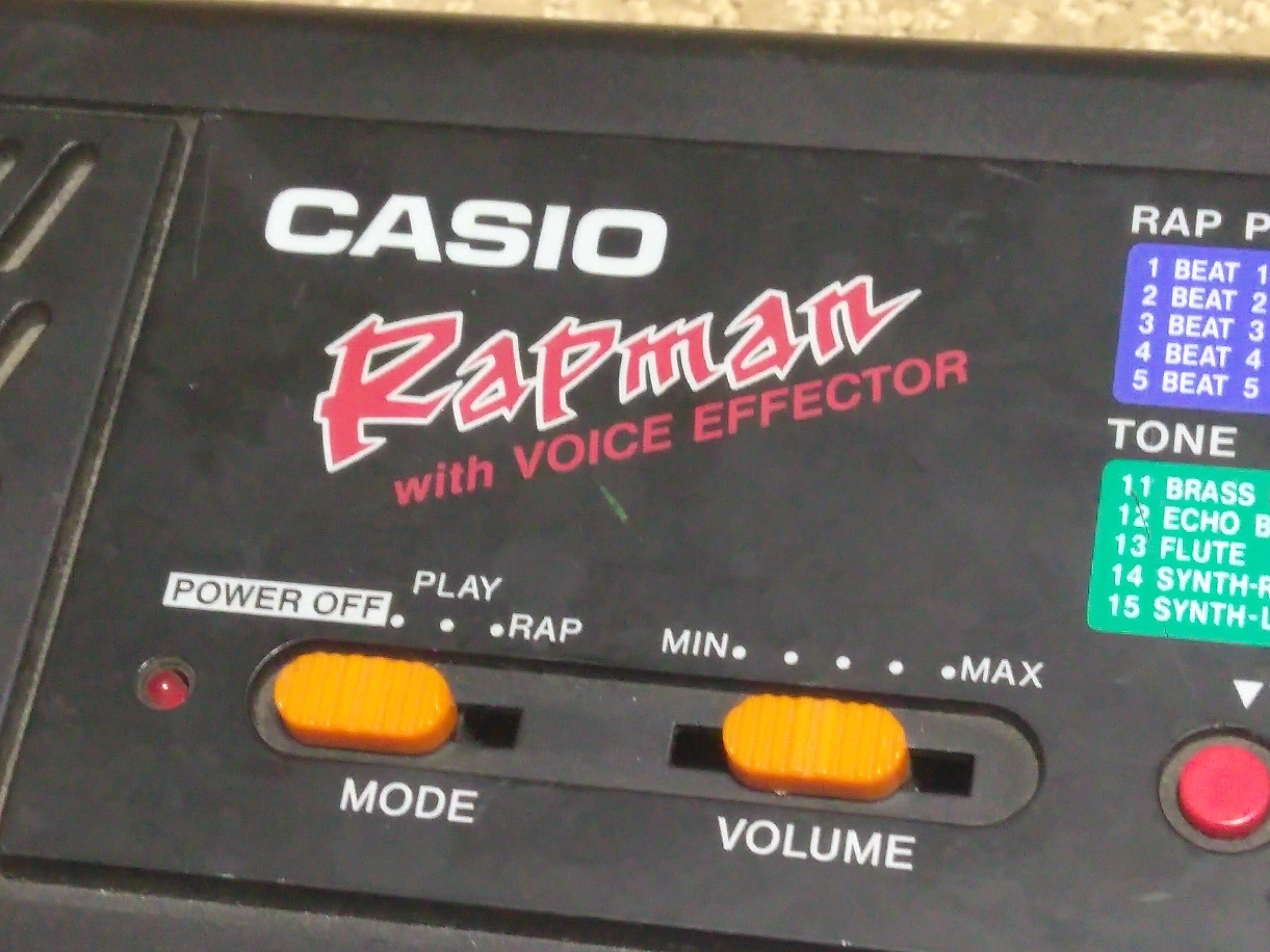 Casio rapman store with voice effector